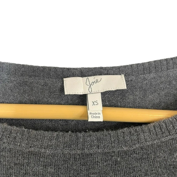Joie Women’s Hilano Lace-Hem Wool/Cashmere Pullover Sweater in Grey Size XS - Picture 3 of 10